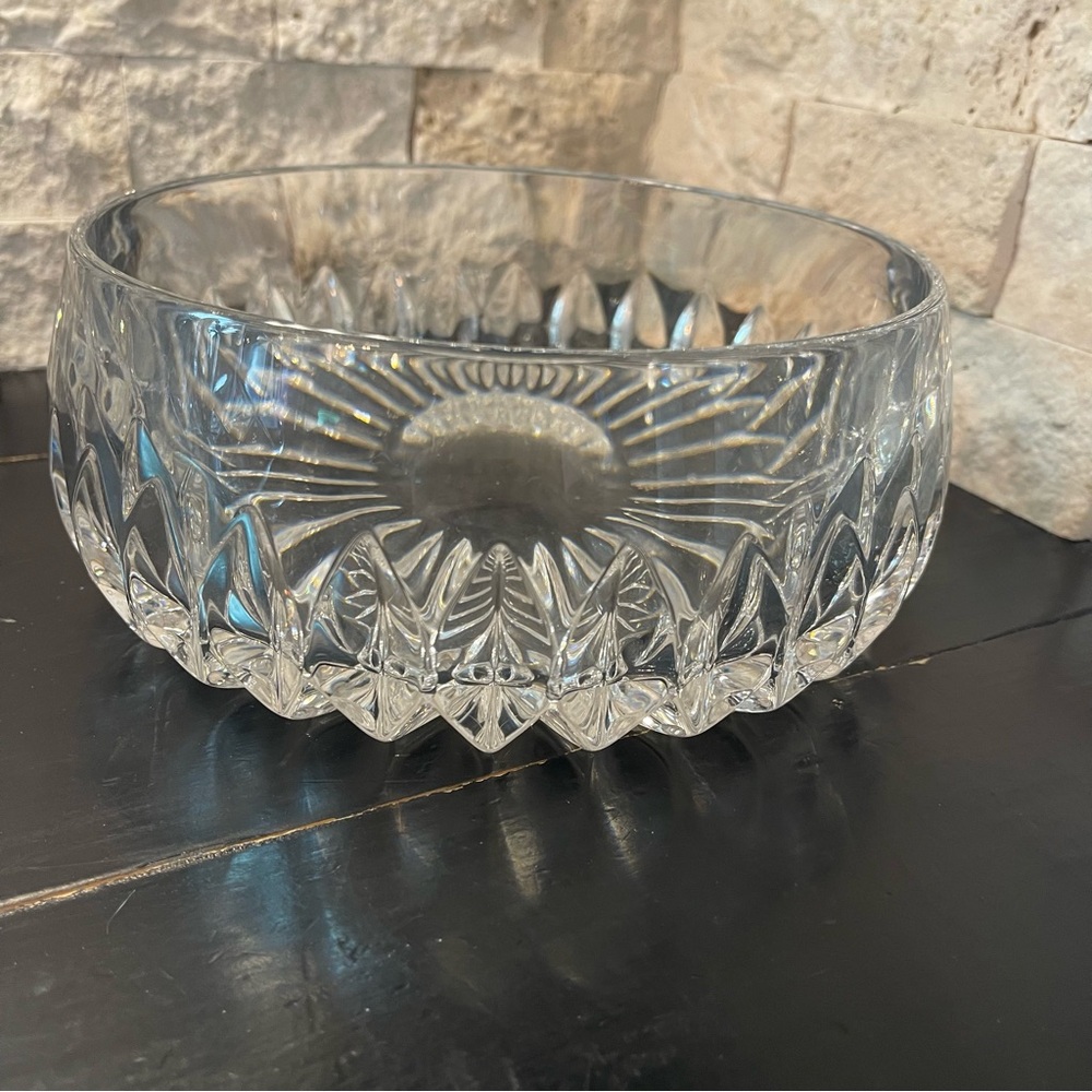 Gorham “Althea” Design Cut 8” Lead Crystal Glass Bowl Vintage